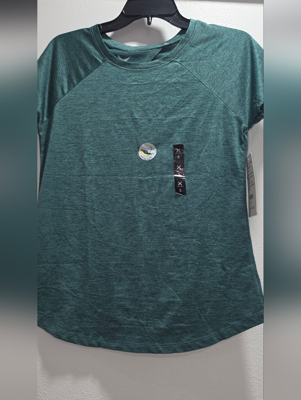Woman Heather Teal Short-Sleeve Performance Shirt